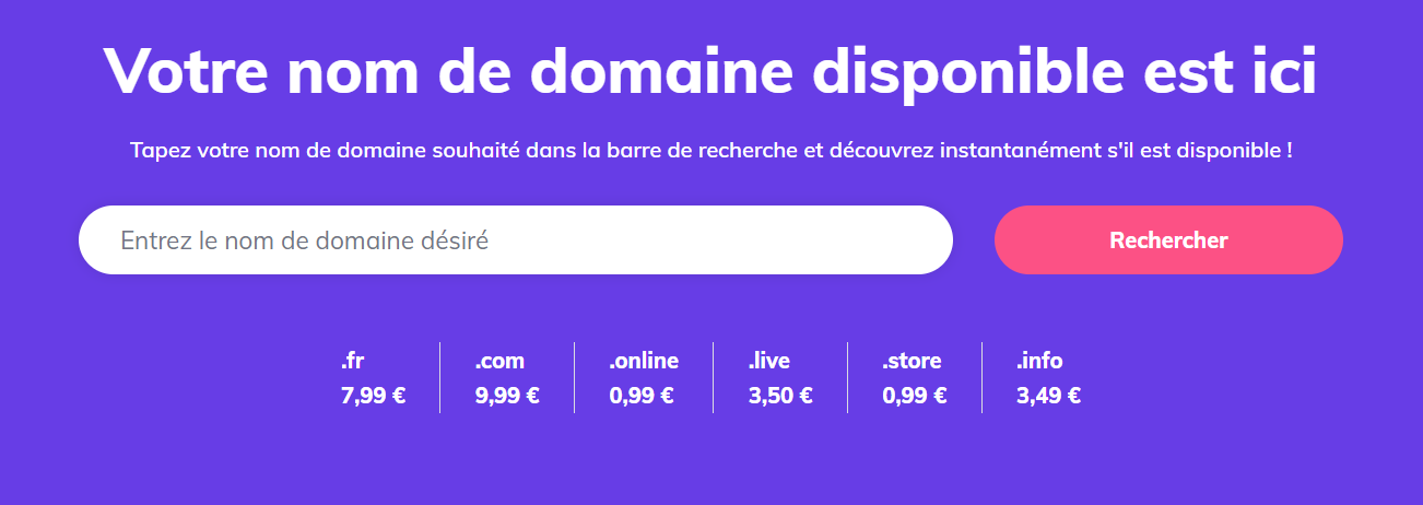 reserver nom de domaine sur hostinger